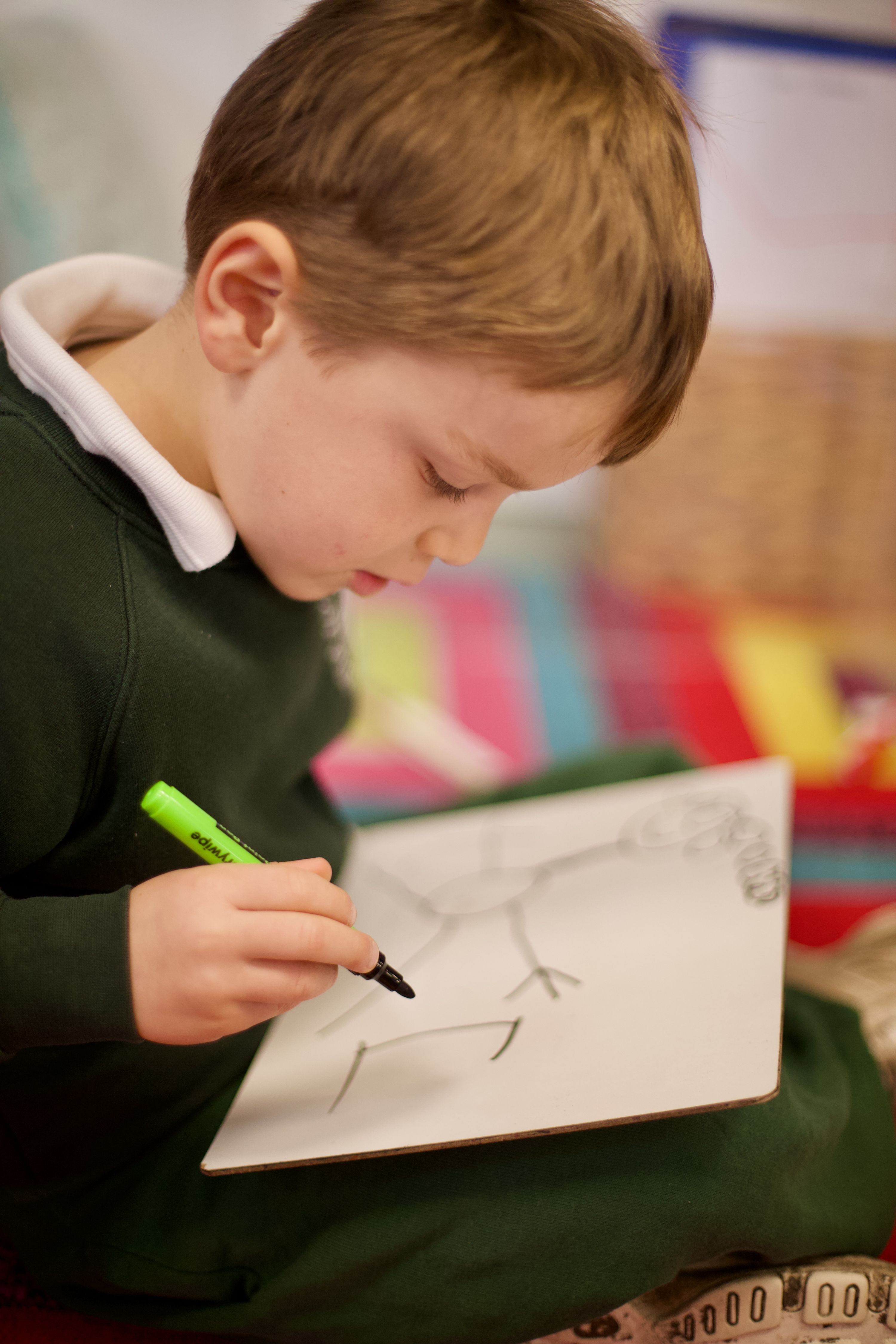 Boy drawing