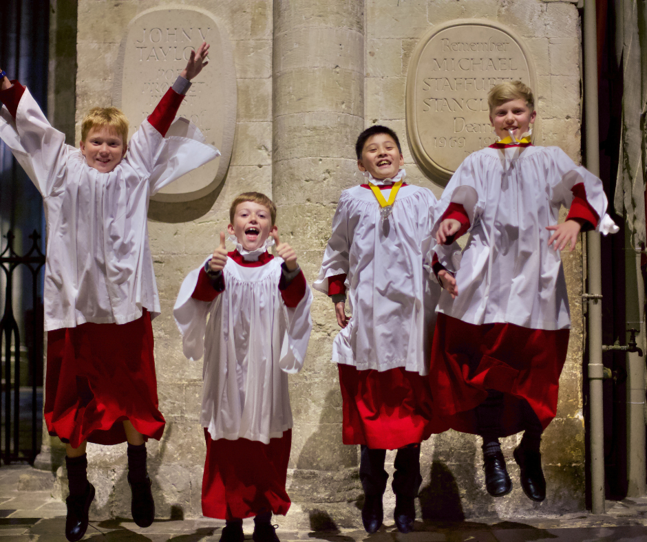 Happy Choristers in the Cathedral
