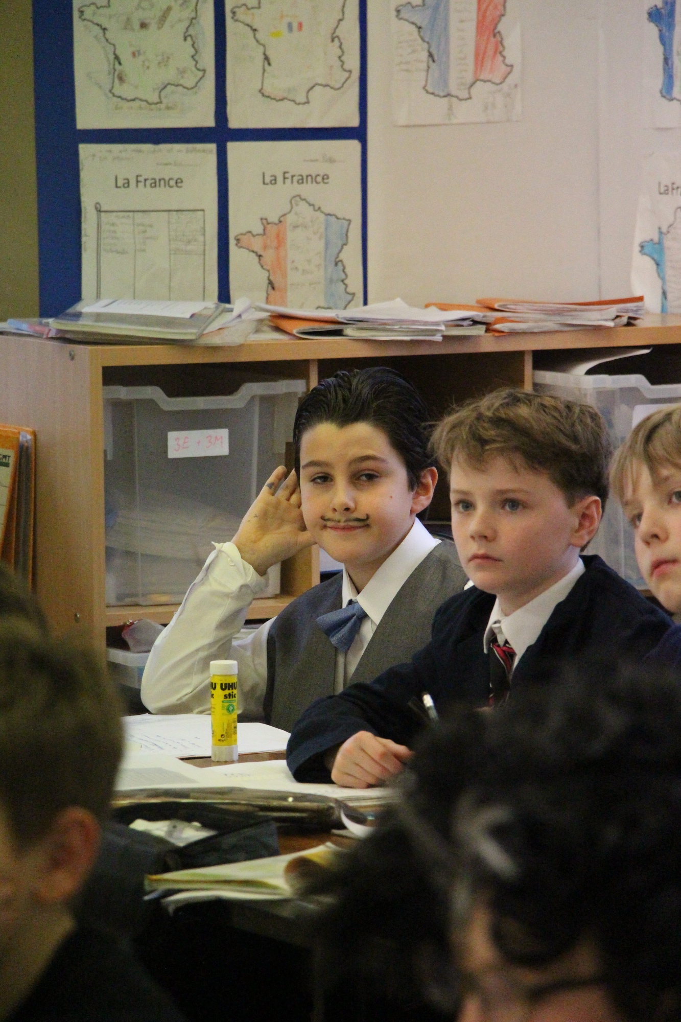 Boys dressed up as victorians