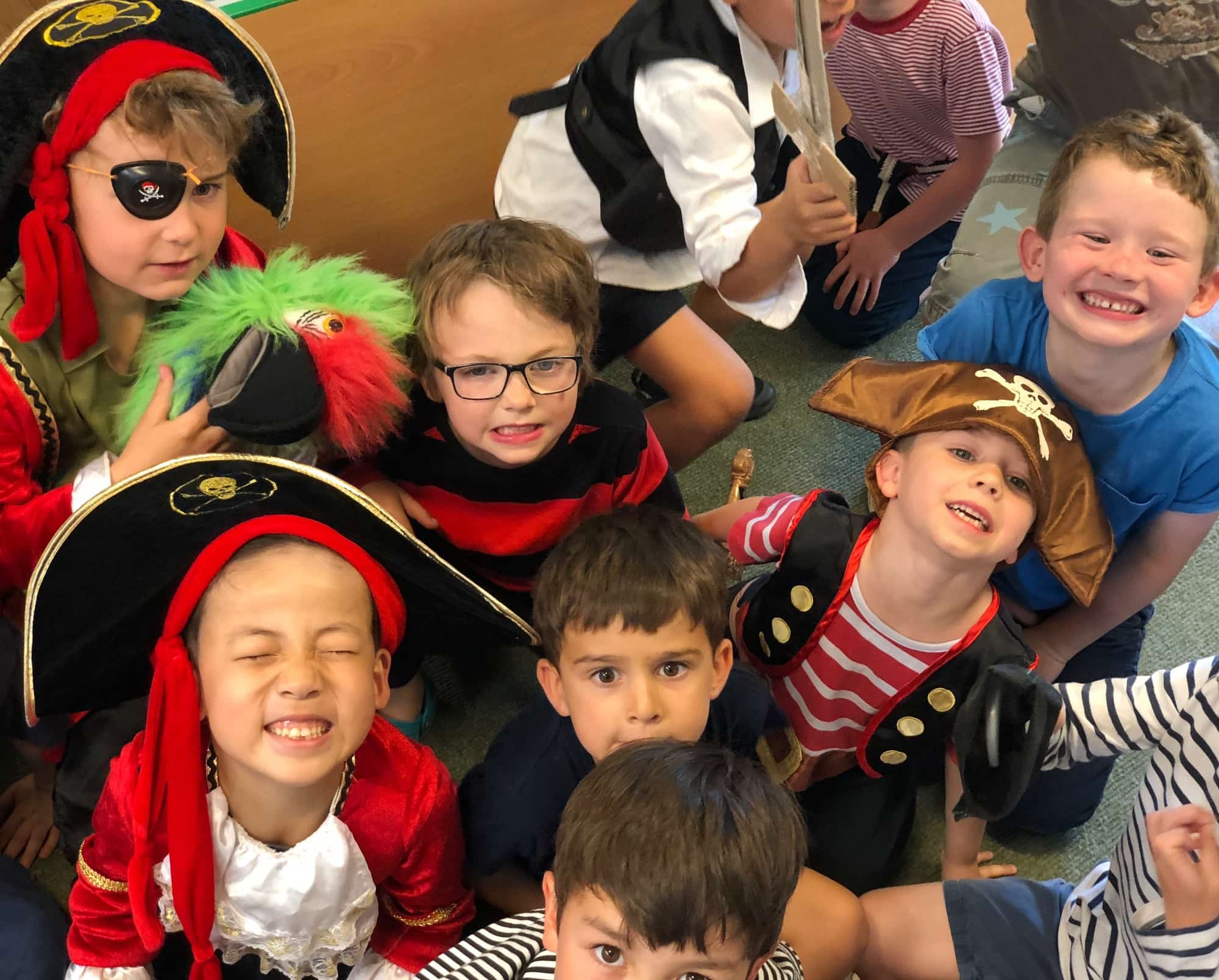 Children dressed for a production